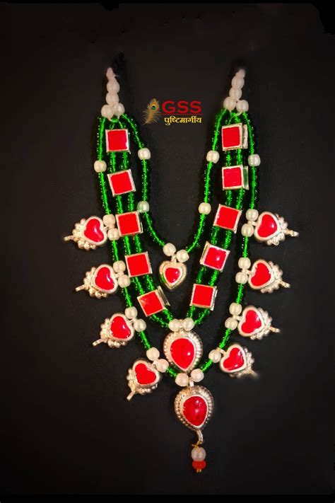 Silver meenakari mala ji – Geeta Shringar Sadan