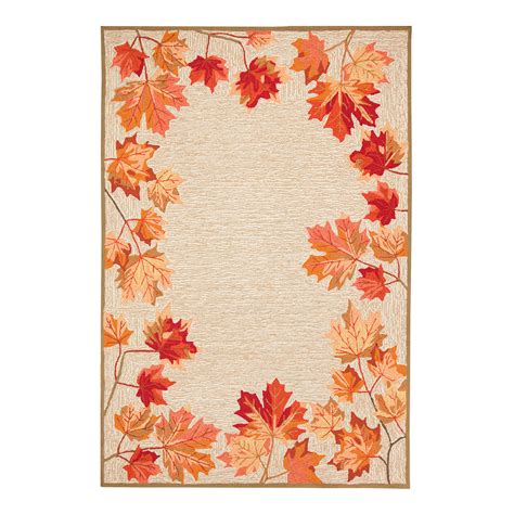 Fall Leaves Border Indoor Outdoor Rug - World Market