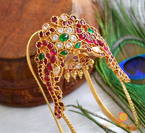 Matte finish kemp-green-white peacock Vanki/Bajuband dj-37483 – dreamjwell