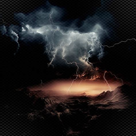 A storm cloud is flying over a mountain | Premium AI-generated PSD