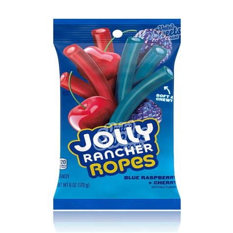 Jolly Rancher Ropes Blue Raspberry and Cherry 170g – United Sweets