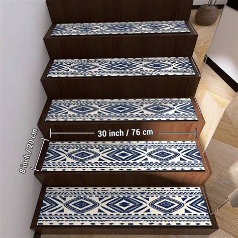 8"X30" Vintage Stufenmatten, Gummirücken rutschfeste Stufenteppiche ...