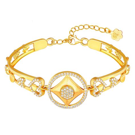 GIVA 925 Silver Anushka Sharma Golden Hearts and Sparkles Bracelet ...
