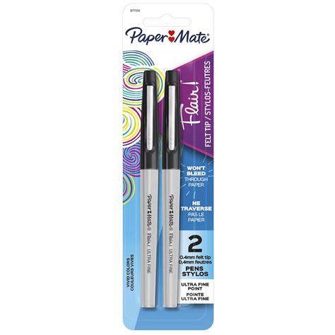 Papermate Paper Mate Flair Ultra Fine Point Black Felt Tip Pens ...