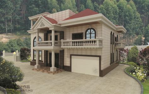 17x12米经济实用型二层农村小别墅设计图，外观看起来时尚大方 - 轩鼎房屋图纸手机版
