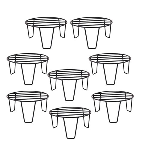 NAYRA Black Color Strong Legs Metal Round Stands for Plant Pot Flower ...