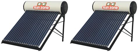 Sun Zone Solar 100 LPD Concentric Tube Water Heater (Off-White & Silver ...