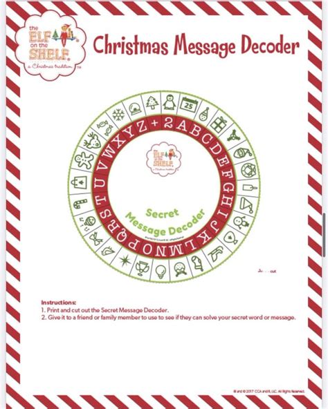 Image result for Santa Decoder Printable