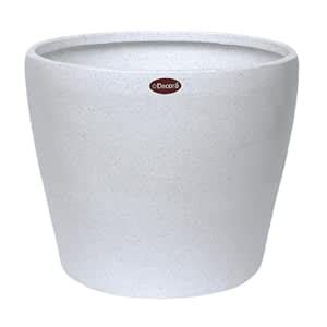 Decora Gleyz Vertical Pot (Stone White)(Large)(GV 46)(with Drainage ...