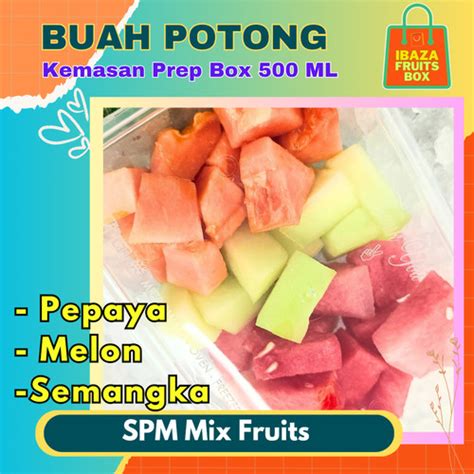 Jual Mix Fruits Semangka Pepaya Melon Special Food Prep Buah Potong ...