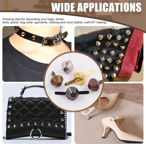 Buy Wokape 300 Pcs Plate Bottom Stud Bag Feet Cone Studs - 3/5- 15mm 5 ...