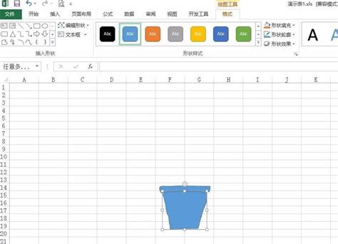 excel表格怎么绘制一盆绿植? excel画画的技巧 - 手工客