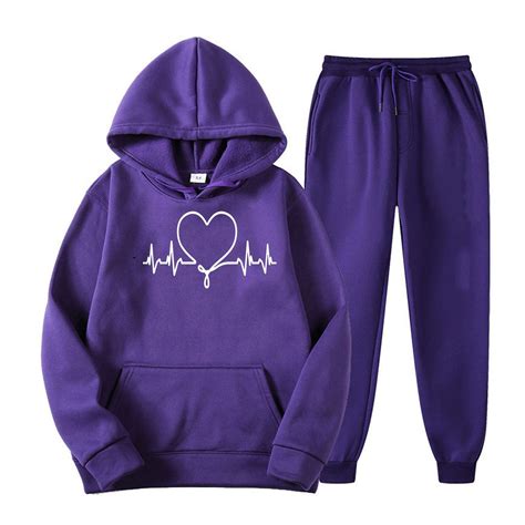aohooy Hoodie Sweatsuits for Women,Jogger Pant Sets for Women Two Piece ...