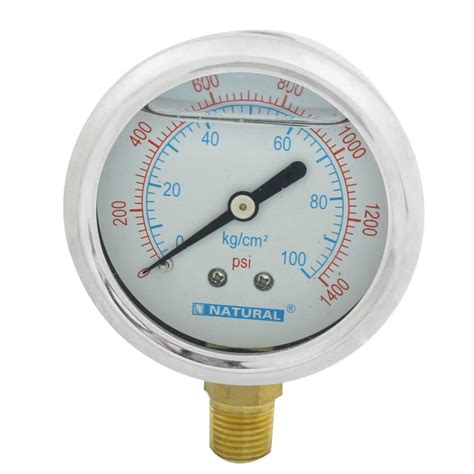 ZHuidjo 0-100kg/cm2 1/4" PT Male Thread Hydraulic Liquid Oil Filled ...