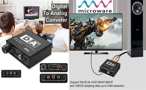 Microware Digital to Analog Audio Conveter DAC HiFi Headphone Amplifier ...