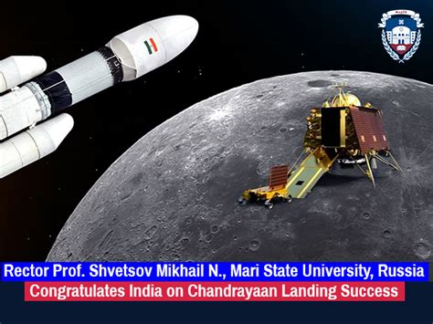 Rector Prof. Shvetsov Mikhail N. Congratulates India on Chandrayaan ...