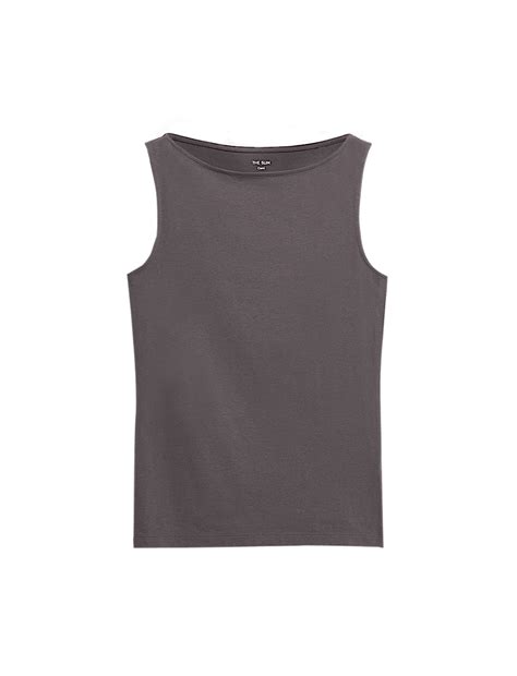 Buy Cotton Rich Slash Neck Slim Fit Vest at Marks & Spencer