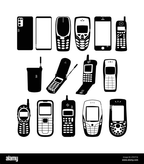 Telephone telecommunication tool object silhouette Stock Vector Image & Art - Alamy