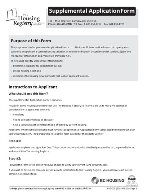 2018-2026 Form Canada Housing Registry REG-005 - Blank Fillable ...