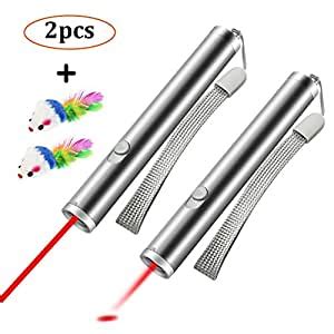 Cat Chaser Toys (2 pack), 2 in 1 Multi Function Funny Cat Teaser Wand ...