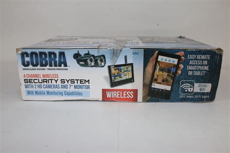 Cobra 4-Channel Wireless Surveillance System 63842 / 2 Cameras & 7" Monitor