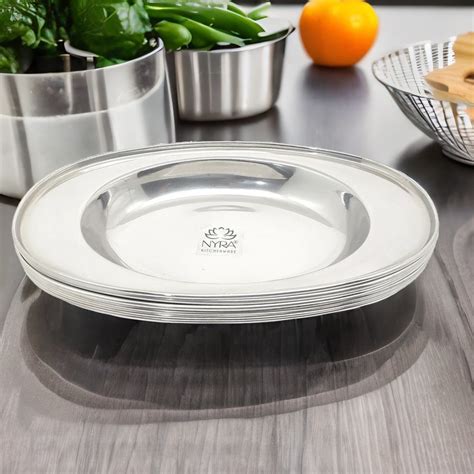 Stainless Steel Serving Plate Set | Oval-shaped Plates - Available in ...