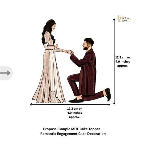 Proposal Couple MDF Cake Topper -002