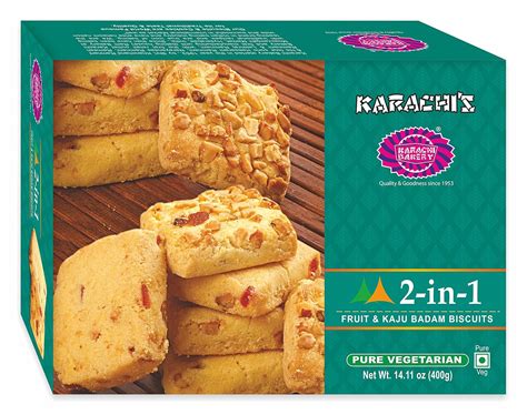 Karachi Bakery 2 in 1 Fruit Kaju Badam, 400 : Amazon.in: Grocery ...