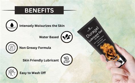 Nutriley Duragel Lubricant Gel for Men, Water-Based Gel, Non-Sticky ...