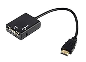 Microware HDMI to VGA + Audio Output Video Conversion Cable with 3. 5mm ...