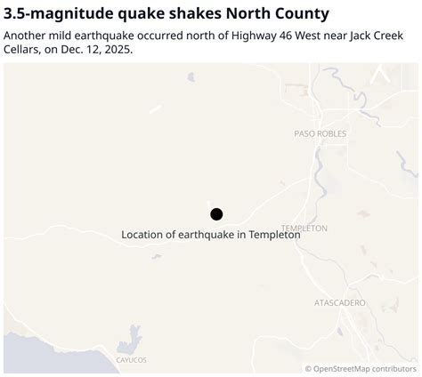 3.5-magnitude earthquake rattles SLO County CA | San Luis Obispo Tribune