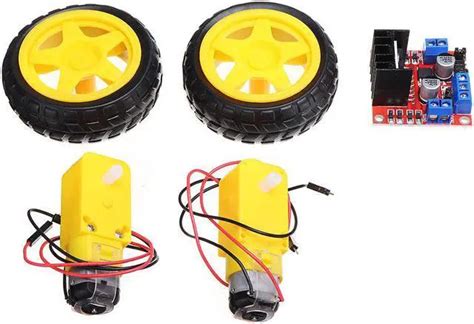 Arduino Relay Modules & Boards Smart Car Robot Plastic Tire Wheels With ...