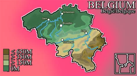 Elevation Map of Belgium (in meters) : r/MapPorn - elevation map of belgium