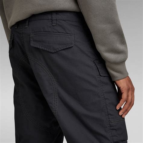 Long Pocket Zip Relaxed Tapered Cargo Pants | Black | G-Star RAW®