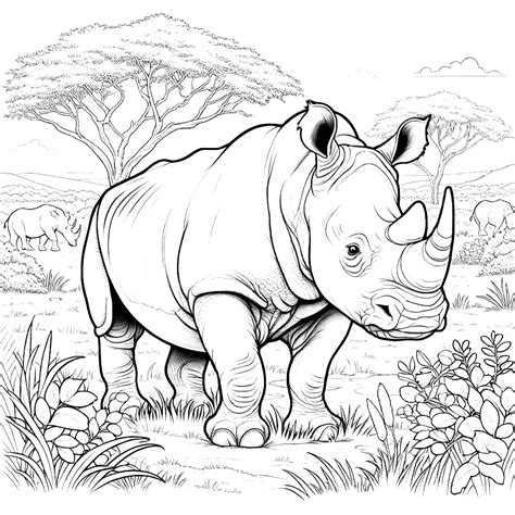 Rhino Coloring Pages 31 - Coloring Pages Gem
