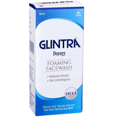 Buy GLINTRA FOAMING FACE WASH PH 5.5 BOTTLE OF 50ML Online & Get Upto ...