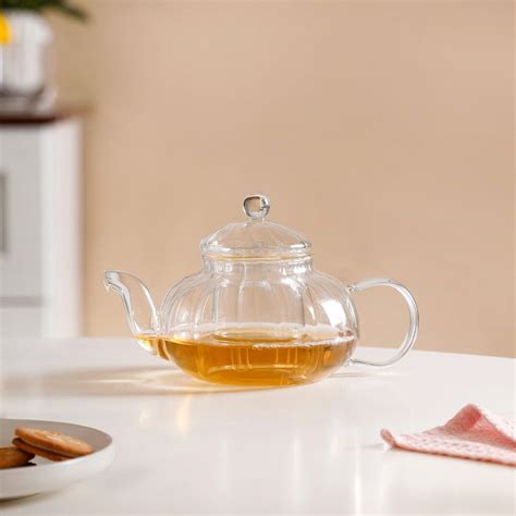 Glass Pot For Tea 600ml Online - Premium Tea Pot | Nestasia