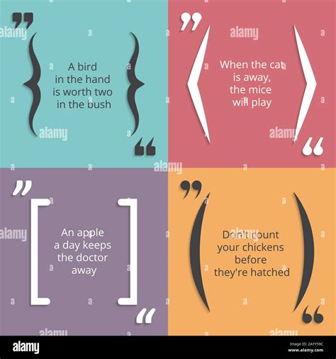 Quotes in round brackets, square braces with quotation marks for ...