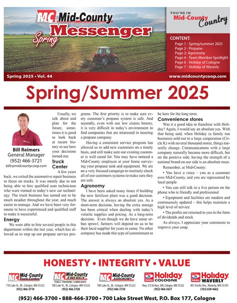 Mid-County Spring Newsletter 2025 - Mid-County Coop - Energy, Propane ...