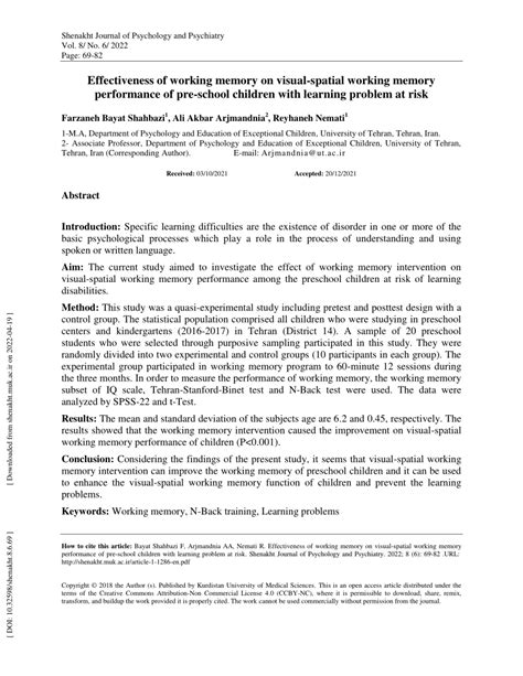 Image result for Visual Spatial Working Memory