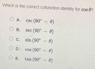 Image result for Cofunction Theorem for Cos