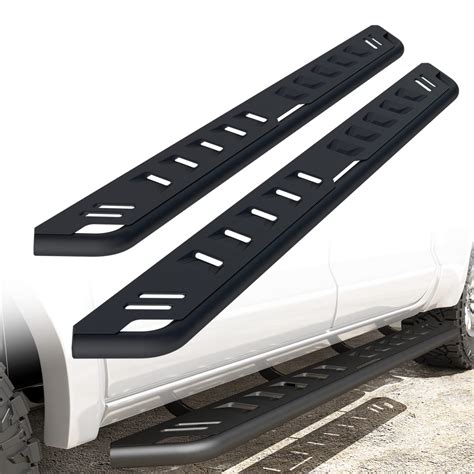 Snapklik.com : Tubular 7” Textured Black Running Board Custom Fit 2019-2025 Chevy Silverado/GMC ...