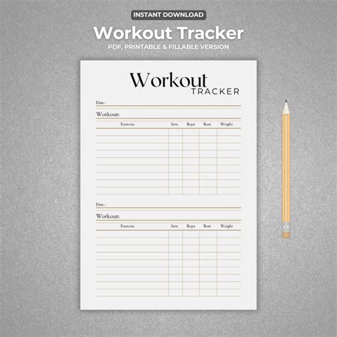 Exercise Template Printable 的图像结果