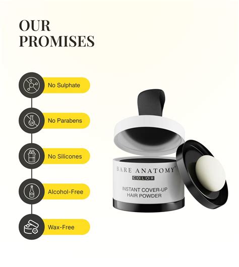 Instant Hair Cover-Up Powder Black for Grey Roots | Bare Anatomy – Innovist