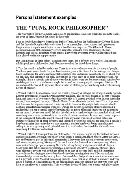 Personal Statement Examples | PDF