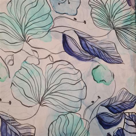 Buy Premium White and Blue Print Muslin Fabric Online at TradeUNO ...