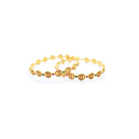 Buy Niscka Brass Gold Plated Goddess Laxmi Bangles Bracelet Online