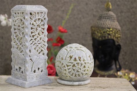 ExclusiveLane Handmade and Hand-Painted Wooden Elephant Candle Holders ...