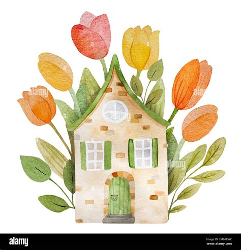 Spring house painting Stock Photo - Alamy