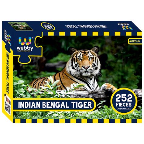Buy Webby Kid Indian Bengal Tiger Jigsaw Puzzle, 252 Pieces Online at ...
